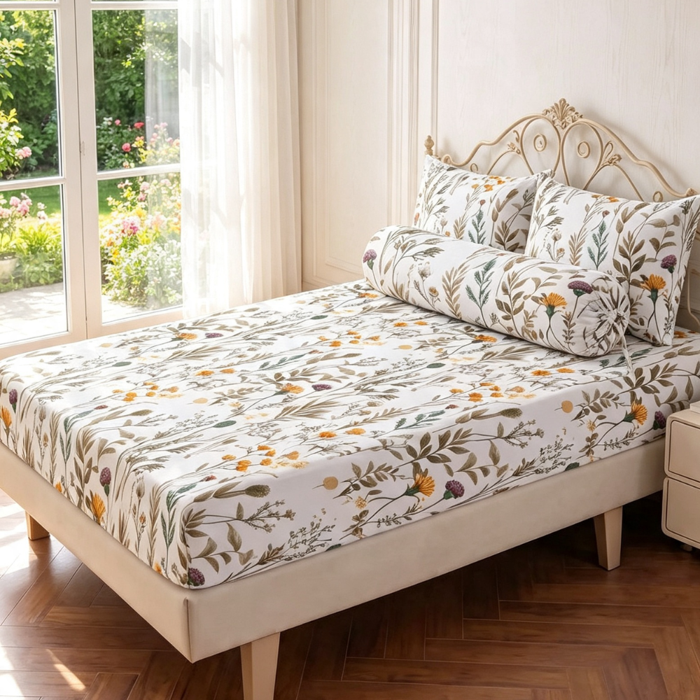 Relax Lupine Fitted Sheet Set