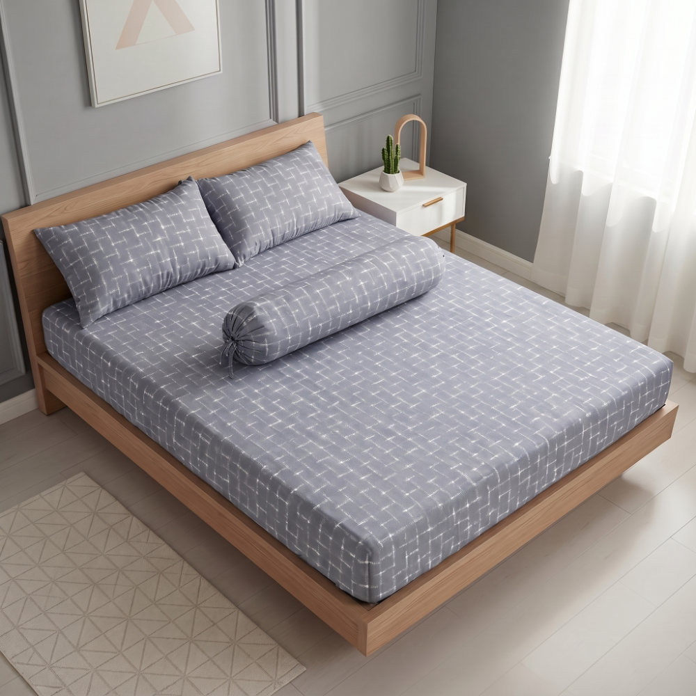 Inspire Ford 100% Cotton Fitted Sheet Set