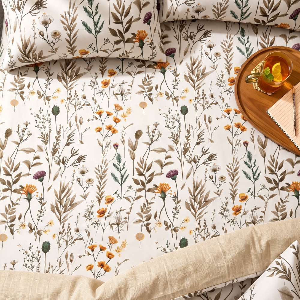 Relax Lupine Fitted Sheet Set