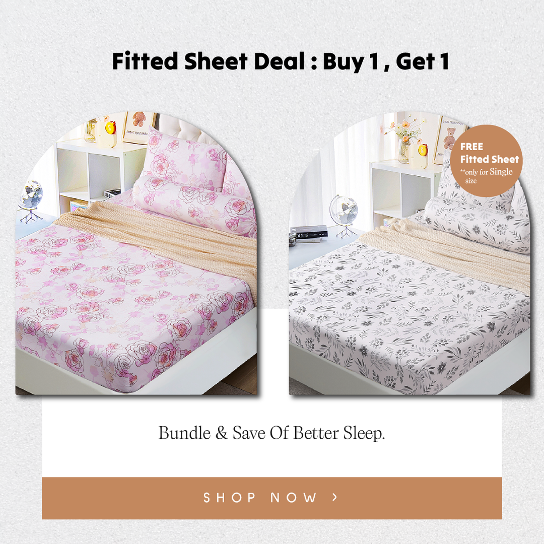 ⚡FLASH SALE⚡Contempo Elowen 100% Cotton Fitted Sheet Set