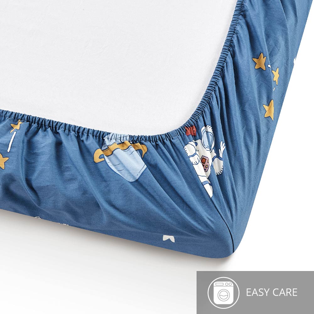 Aussino Kids Cosmos 100% Cotton Fitted Sheet Set