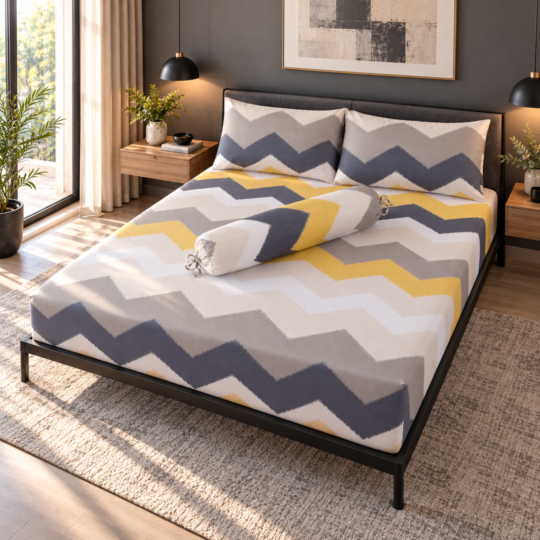 Inspire Dante 100% Cotton Fitted Sheet Set