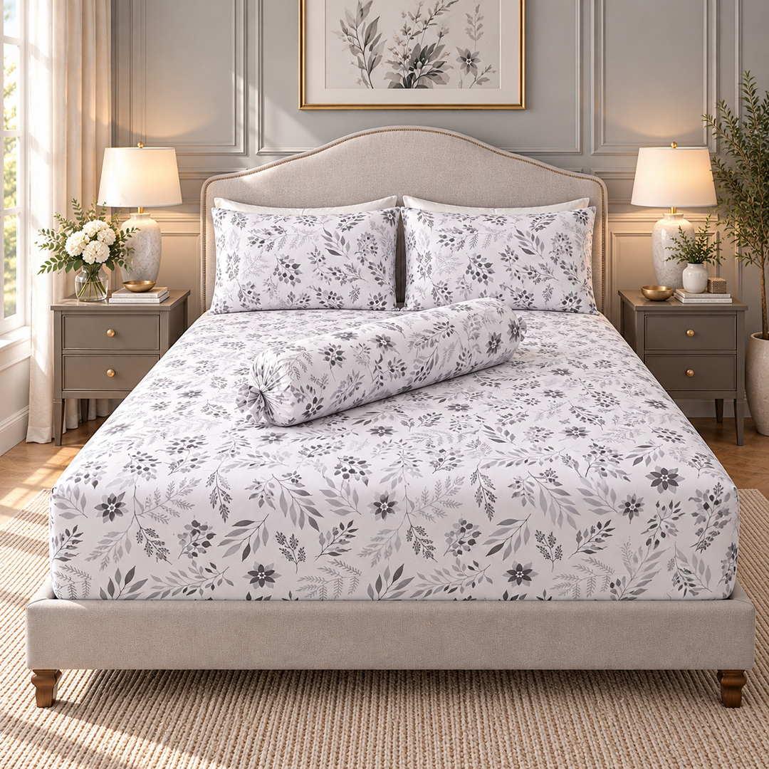 Contempo Elowen 100% Cotton Fitted Sheet Set