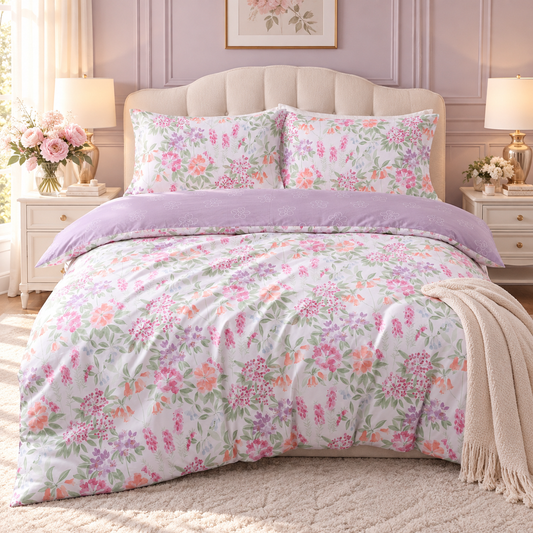 Contempo Gracie 100% Cotton Quilt Cover Set