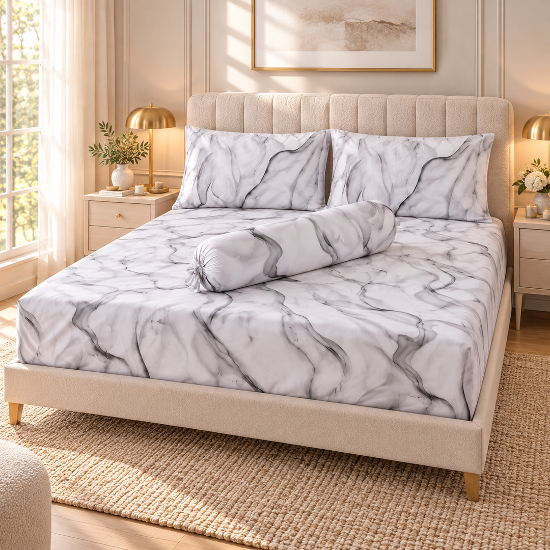 Contempo Mistee 100% Cotton Fitted Sheet Set