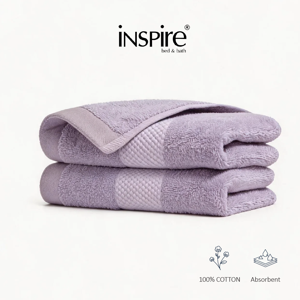 Inspire Bath 100% Cotton 2pcs Bath Towel Set