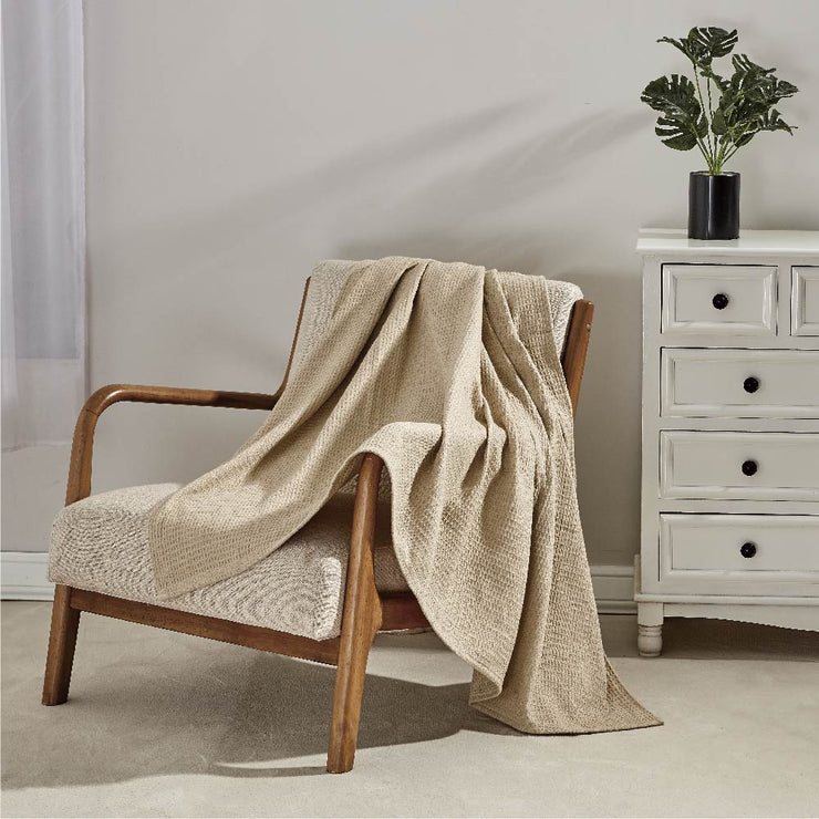 100% Cotton Waffle Weave Thermal Blanket