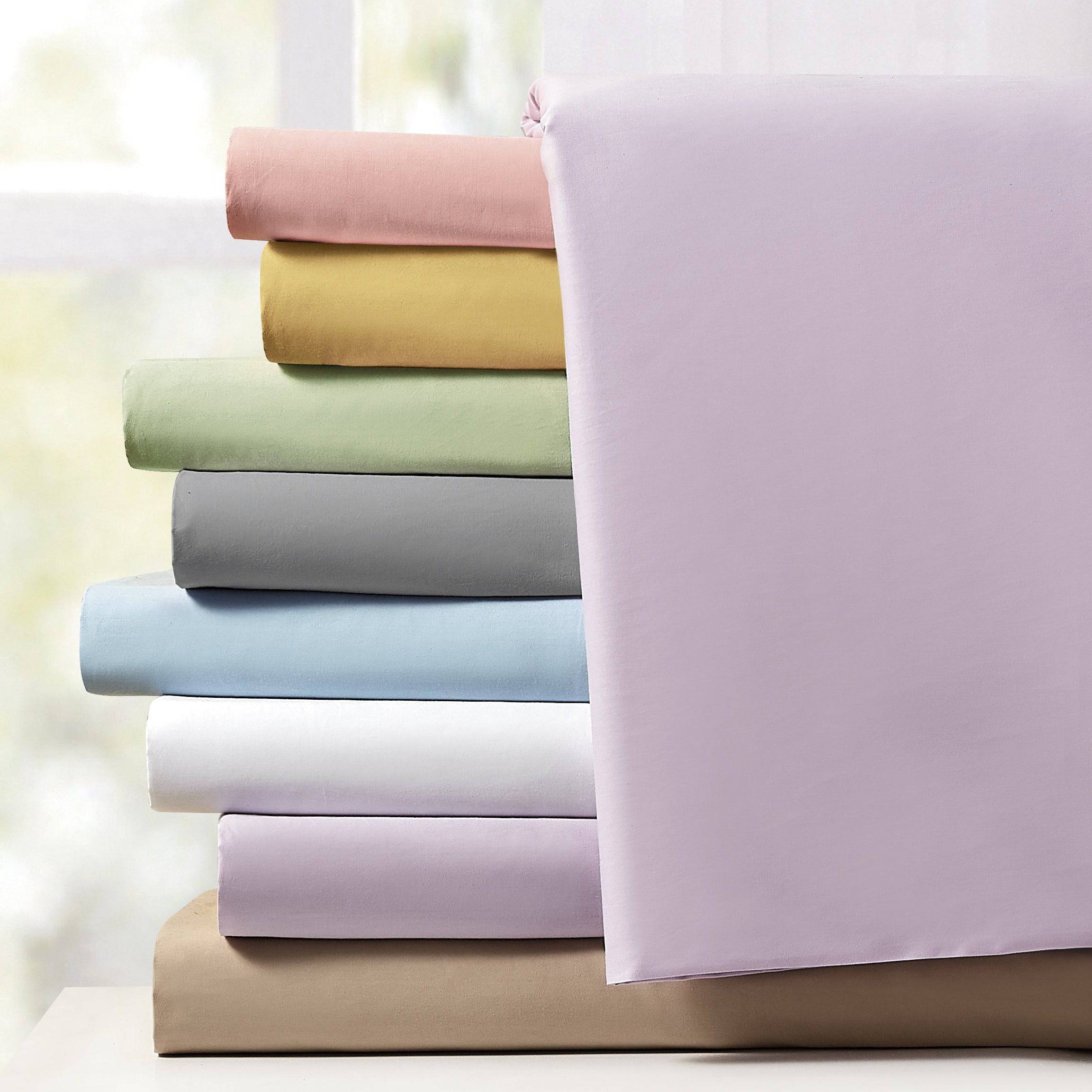 Plain Dye Solid Colored Fitted Bedsheet Sets - Aussino Singapore