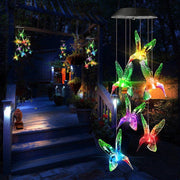 LED Solar Powered Color Changing Humming Birds Wind Chimes Garden Light Decor - Aussino Singapore