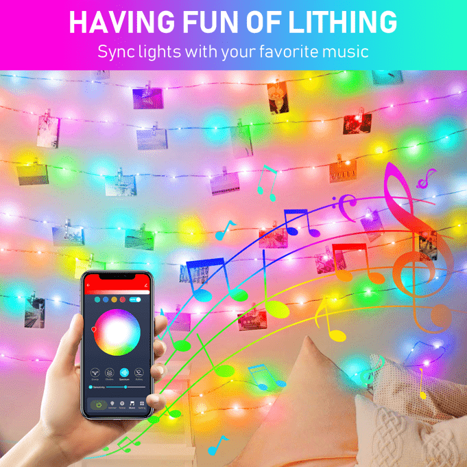 Picture Clip Decorative Light with Wi-Fi Bluetooth Music Sync - Aussino Singapore