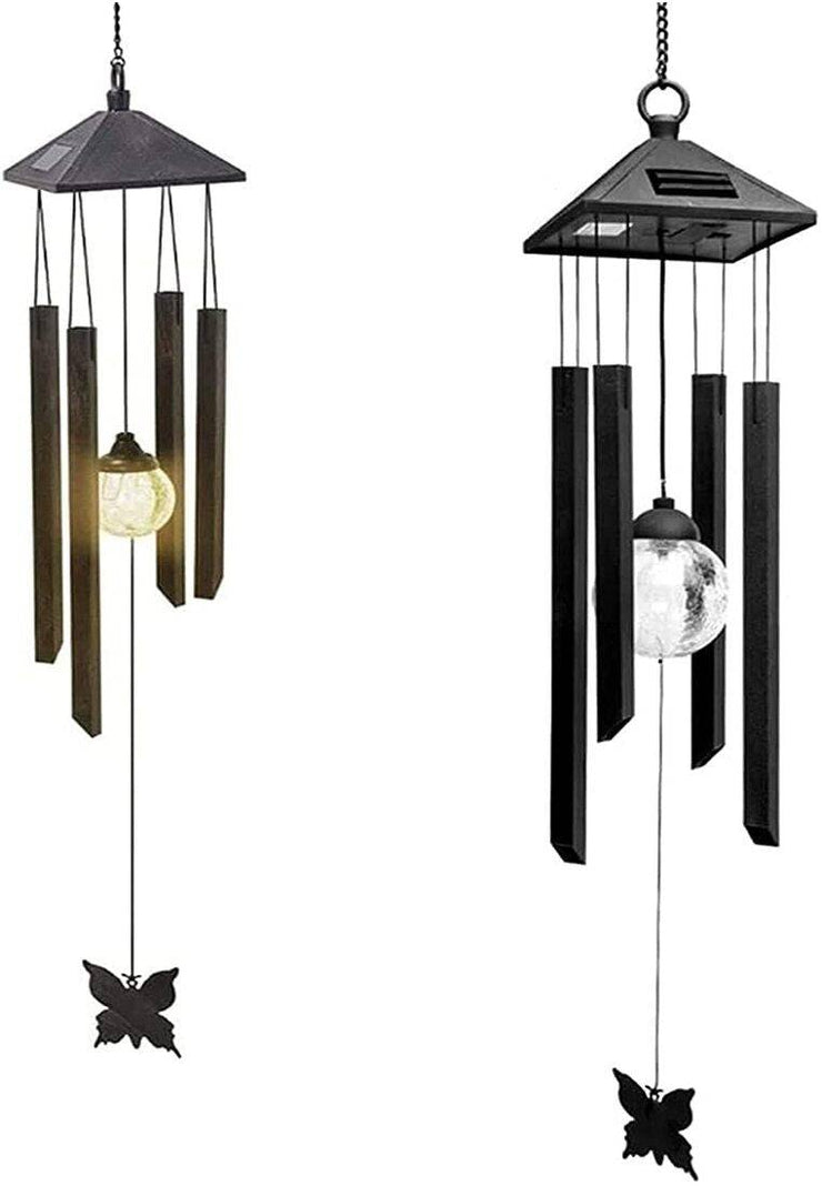 Solar Powered Wind Chimes Garden Decor with Colour Changing LED - Aussino Singapore